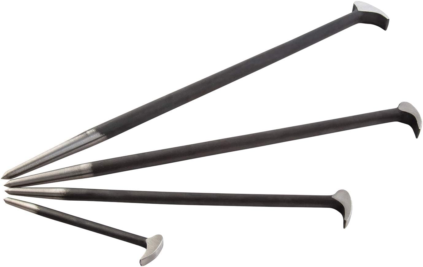 SUNEX TOOLS 9804 Rolling Head Pry Bar Set. 6-Inch - 20-Inch. 4-Piece