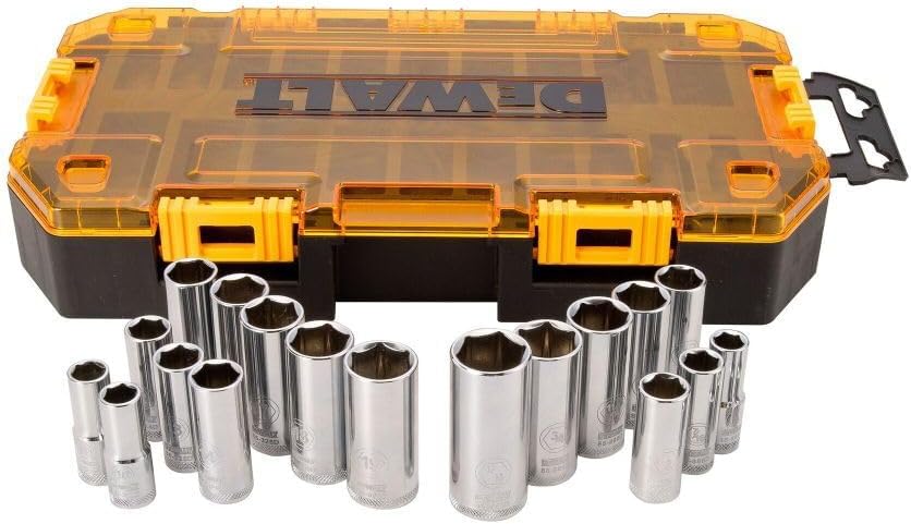 DEWALT DWMT73812 Tool Kit 3/8'' Drive Deep Socket Set. 20 Piece