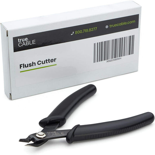 trueCABLE Precision Sharp Flush Cutter. 1 Pack. Wire Cutting Pliers for Ethernet Cable Preparation. Electronics. Jewelry & Crafts. Hardened Carbon Steel with Non-Slip Handle. Cut Wire Up To 16 AWG